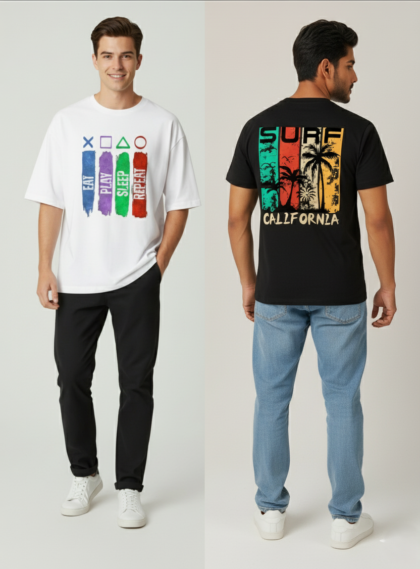 Oversized T-Shirt - Pack of 2