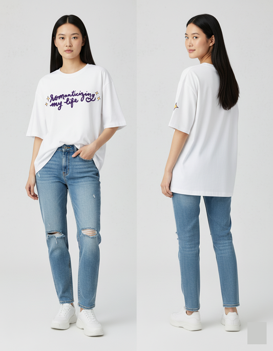 Romanticize Oversized T Shirt for Women | Premium Cotton T Shirt