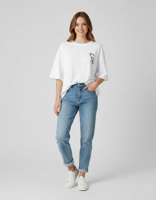 Paris Oversized T-Shirt for Women | Premium Cotton