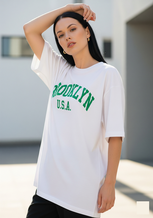 Oversized Brooklyn T Shirt | Premium Cotton