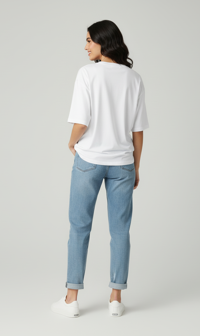 Boston 1991 Oversized T Shirt for Women | Premium Cotton Stretchable Fabric