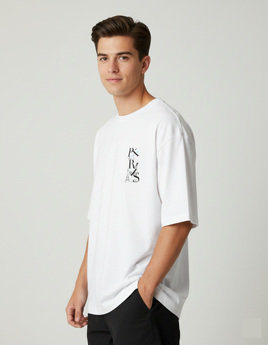 Paris Oversized T-Shirt for Men | Premium Cotton