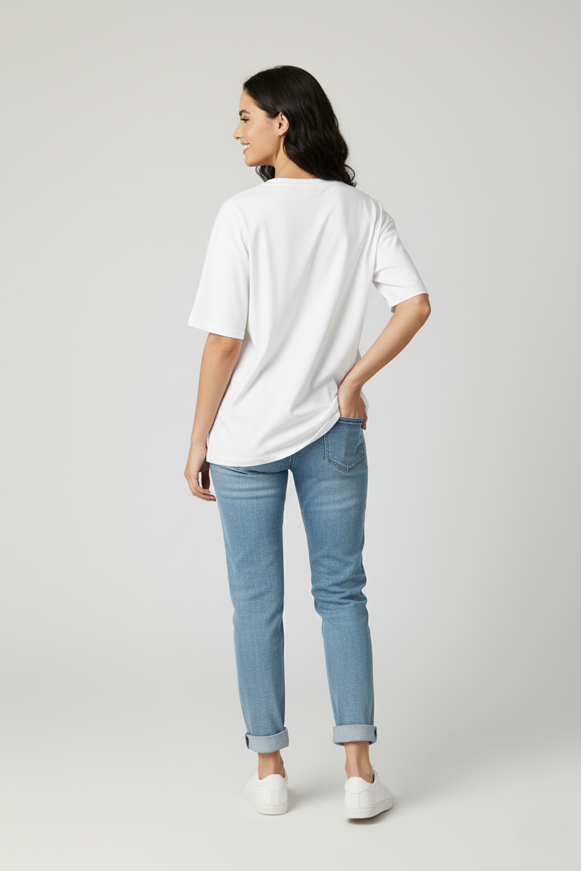 BOO Halloween Oversized Tees for Women | Premium Stretchable Cotton
