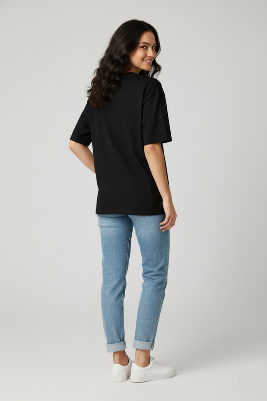 BOO Halloween Oversized Tees for Women | Premium Stretchable Cotton