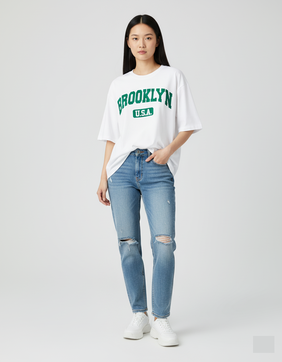 Oversized Brooklyn T Shirt | Premium Cotton