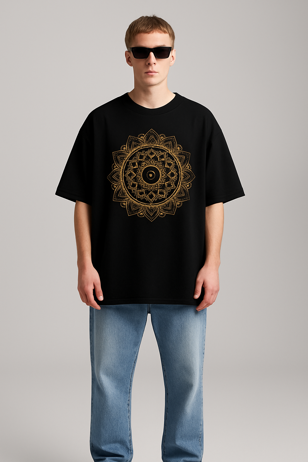 Magic Golden Black Oversized Tees