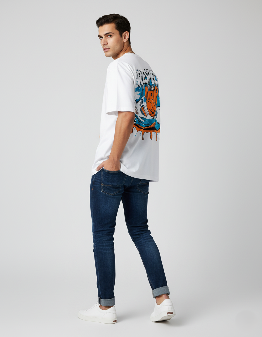 Respect The Drip T Shirt Oversized | Premium Cotton | Breathable Fabric