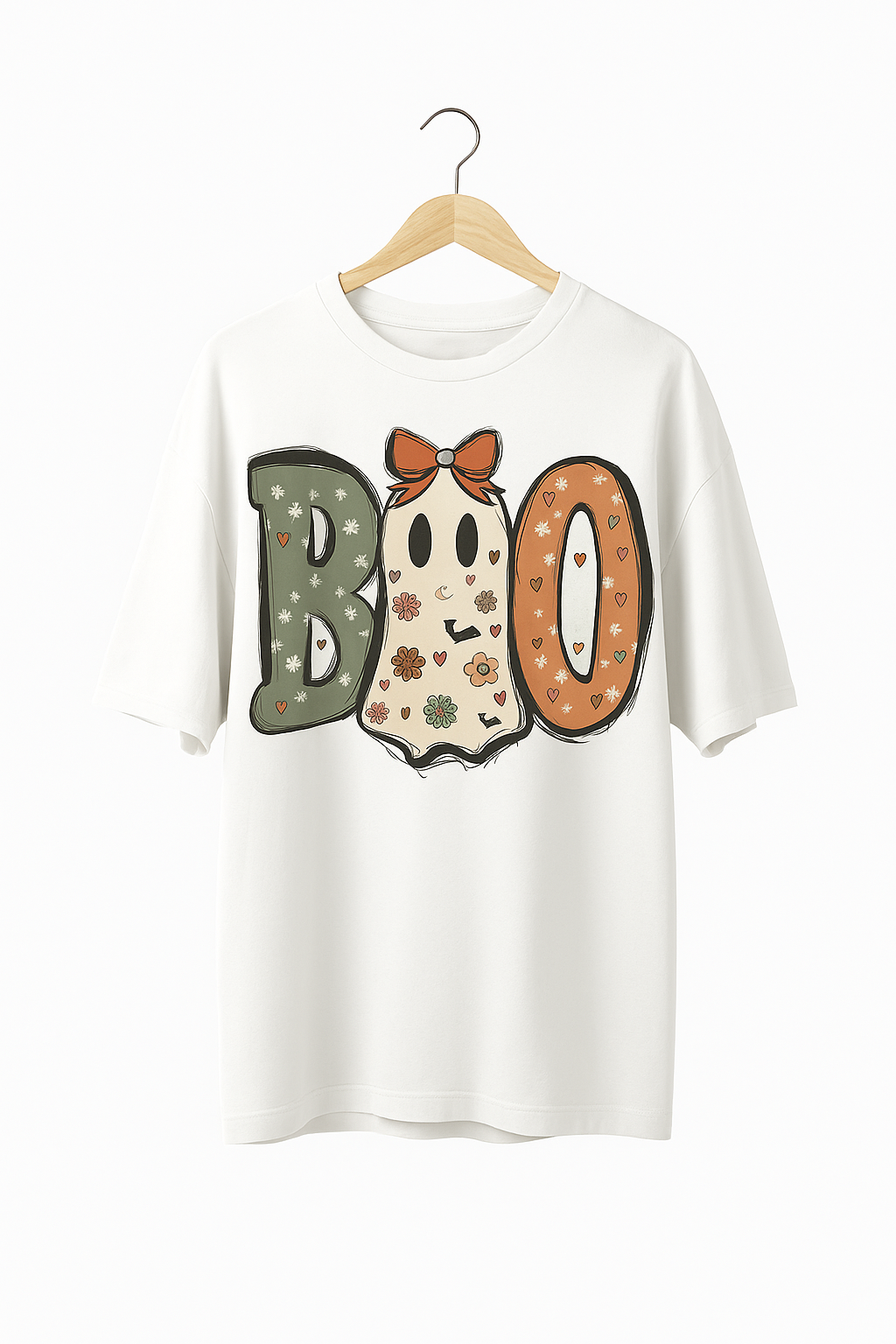 BOO Halloween Oversized Tees for Women | Premium Stretchable Cotton