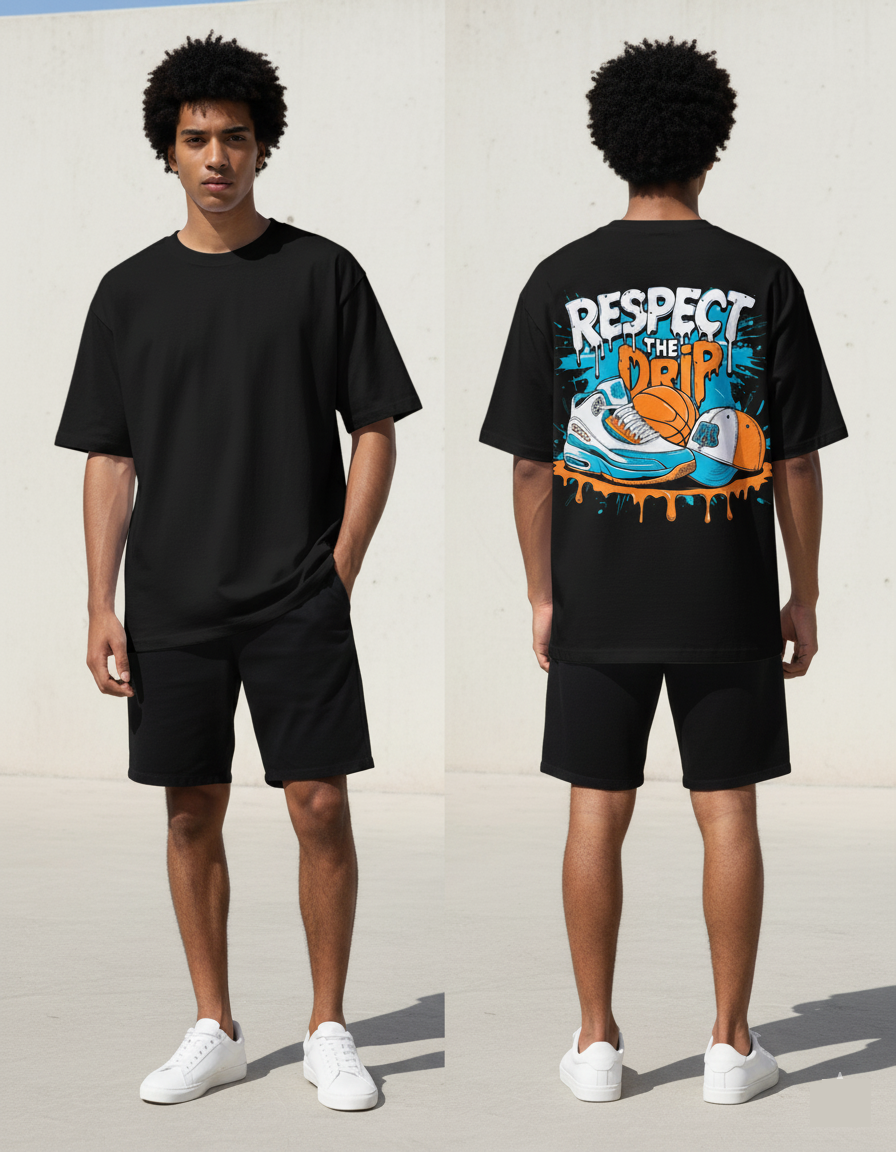 Respect The Drip T Shirt Oversized | Premium Cotton | Breathable Fabric